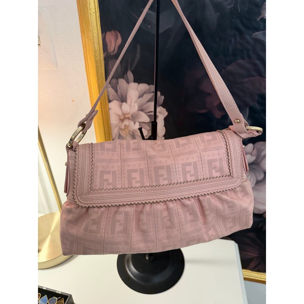 Fendi Leather Pink Peforated Chefs Bag - Pristine - Picture 3 of 8